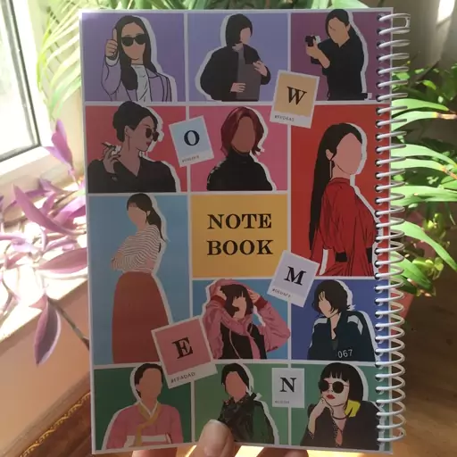 دفتر طرح زنان موفق 80 برگ آپنج women notebook 