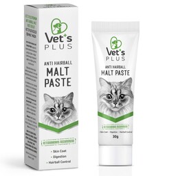 وت پلاس خمیر گربه مالت ضد هیربال 30 گرم Anti-Hairball Malt Cat Paste 30grاروپایی