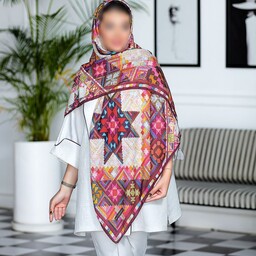 روسری نخی سیا اسکارف منگوله دار طرح سنتی ارسال رایگان 