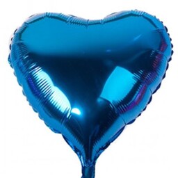 بادکنک فویلی طرح قلب رنگ آبی (18) اینچ