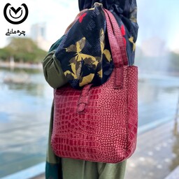 کیف شانه ای زنانه تمام چرم طبیعی دستدوز فرانَک در رنگ بندی جذاب و زیبا ، قبول سفارش به صورت کلی و جزئی