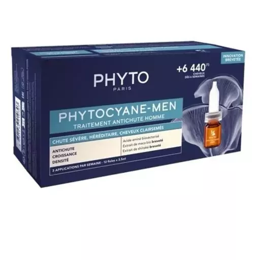 سرم ضد ریزش مو فیتوسیان آقایان برند فیتو 12 عددی phytocyane - men