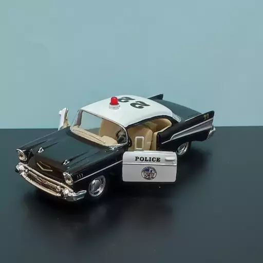 ماشین فلزی شورلت بل ایر پلیس کینسمارت Chevrolet Bel air police 1957 kinsmart کینزمارت