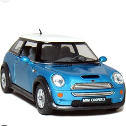 ماشین فلزی مینی کوپر اس  کینسمارت mini Cooper   kinsmart رنگ آبی