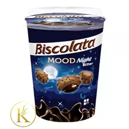 بیسکوئیت لیوانی بیسکولاتا با مغز شکلات تلخ 125 گرم biscolata mood

