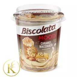 بیسکوئیت لیوانی بیسکولاتا با طعم کارامل ماکیاتو 125 گرم biscolata mood

