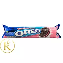 بیسکوییت اورئو مدل توت فرنگی کرمدار oreo (137 گرم)

