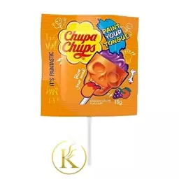 آبنبات چوبی جمجمه ای چوپاچاپس با طعم پرتقال و انگور chupa chups

