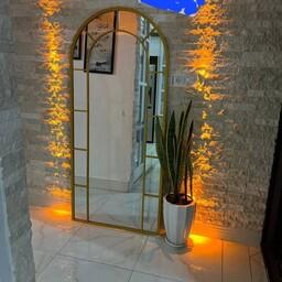 آینه قدی پنجره ای و ساده  فلزی رنگ استاتیک کوره ای در ابعاد80 در 180 کیفیت درجه یک در رنگهای سفیدوطوسی و مشکی و طلایی 