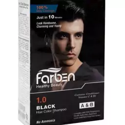 شامپو رنگ مو مردانه مشکی فاربن حجم 150 میل  Farben