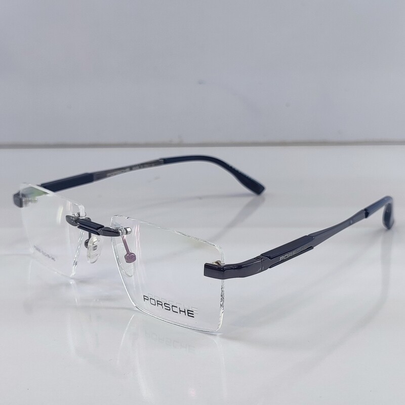 عینک طبی بدون فرم porshe  مردانه و زنانه - جنس فرم فلز و کائوچو مقاوم 