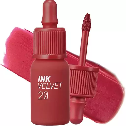 تینت لب یا رژ لب مایع مخملی و مات اورجینال کره ای پریپرا peripera ink velvet lip tint شماره ی 20