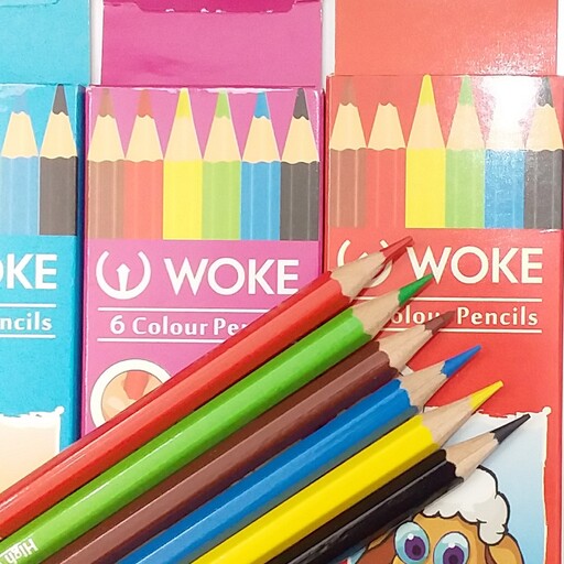 مداد رنگی ووک 6 رنگ جعبه مقوایی