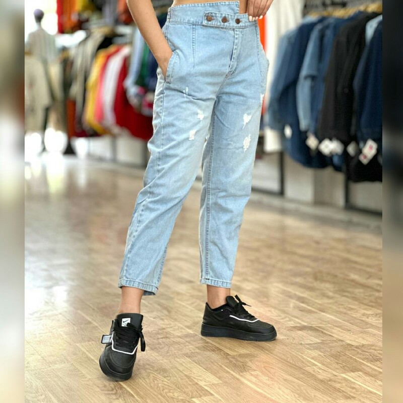 شلوار جین مام استایل جیب فیلتو شلوار زنانه قد 90 سایزبندی 36 تا 46 ارسال رایگان 