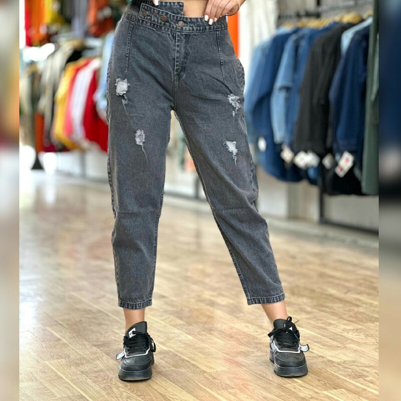 شلوار جین مام استایل جیب فیلتو شلوار زنانه قد 90 سایزبندی 36 تا 46 ارسال رایگان 