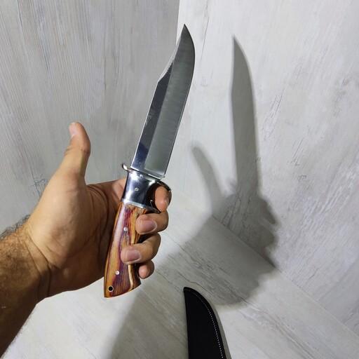 چاقو کوهنوردی ثابت کلمبیا طراحی استثنایی قلاف دار تیغه یک تکه از نوک تیغه تا انتهای دسته
