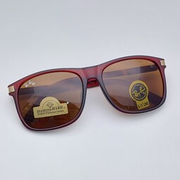 عینک آفتابی ریبن فراری کائوچویی با عدسی شیشه سنگ رنگ قهوه ای ارسال رایگان