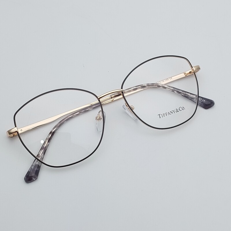 فریم عینک طبی زنانه فلزی تیفانی درجه یک رنگ مشکی طلایی ارسال رایگان
