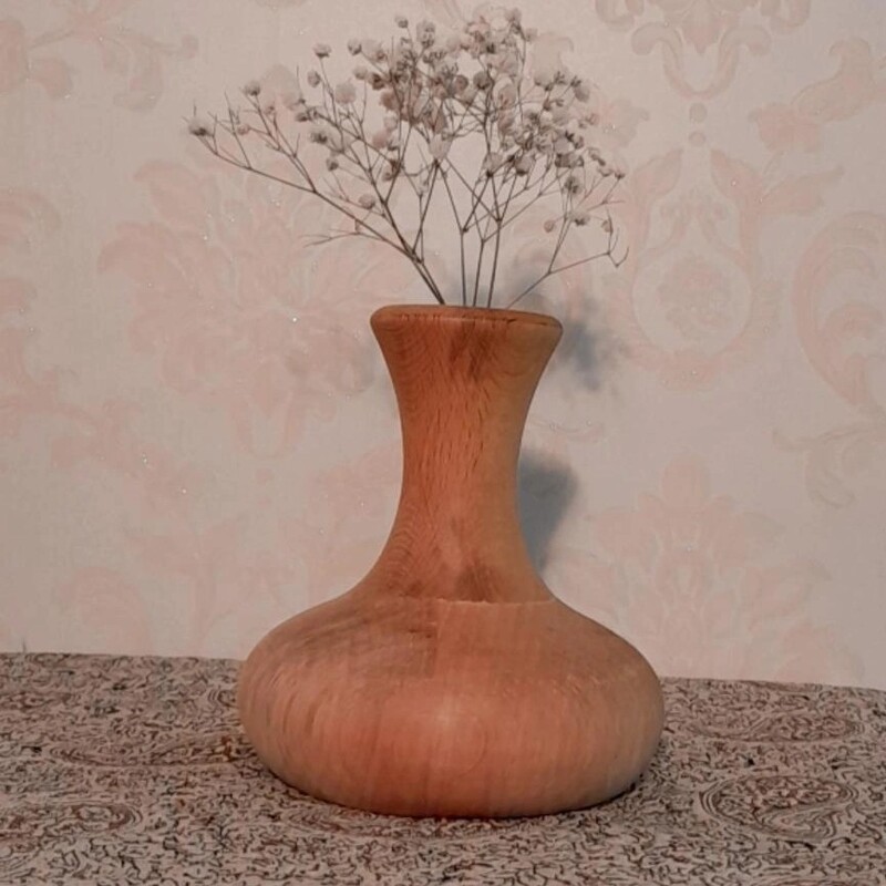 گلدان چوبی دکوری کادویی در ابعاد 14و12و6سانتی متری