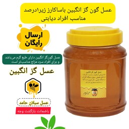 عسل درمانی گزانگبین خام ساکارز 2درصد (مستقیم از زنبوردار)ارسال رایگان