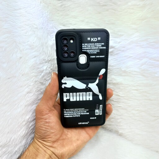 گارد (قاب) گوشی A21s مدل پافری طرح Puma مناسب گوشی Samsung A21s