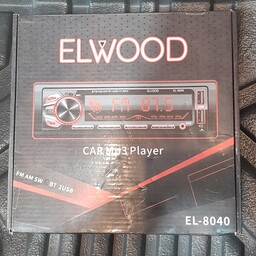 پخش elwood 8040 بلوتوث آیسی بزرگ  پنل جدا شونده 6خروجی  aux usb