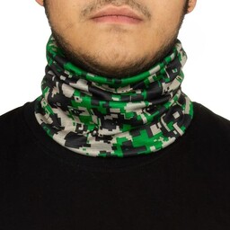 دستمال سر و گردن کوهنوردی اسکارف زمستانی خز دار ( سبز - طوسی )