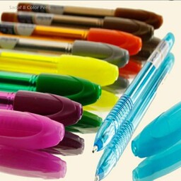 خودکار رنگی 8 رنگ کیفی مارک صدف