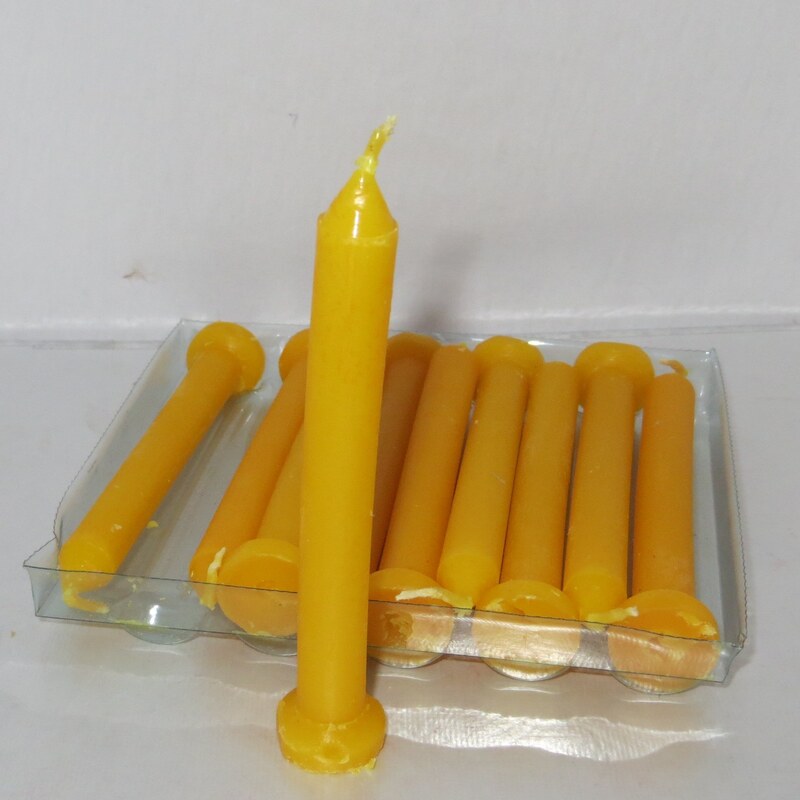 شمع 10 سانتی طلایی (10 عددی)