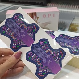 فرمر کاغذی  ناخن پروانه ای سرمه ای مشکی رول 300 تایی کوچک OPI