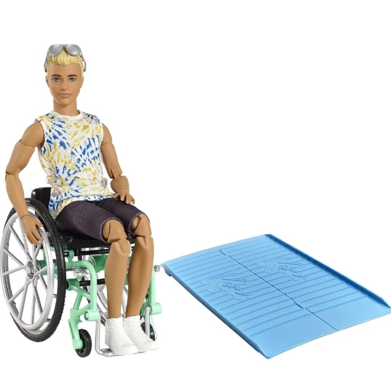 عروسک باربی کن یوگا مفصلی ویلچر دار  اورجینال برند متل آمریکا ارسال رایگان barbie keen mattel باربی مرد