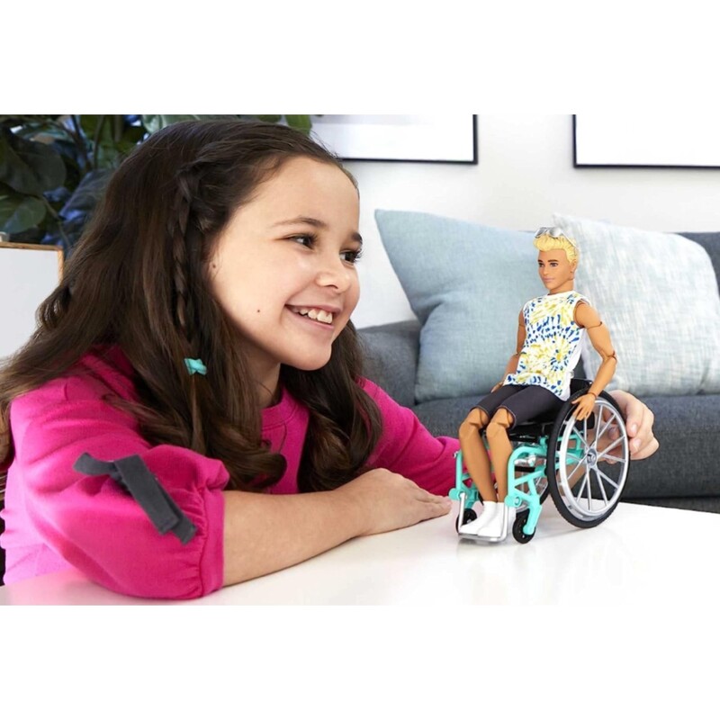 عروسک باربی کن یوگا مفصلی ویلچر دار  اورجینال برند متل آمریکا ارسال رایگان barbie keen mattel باربی مرد