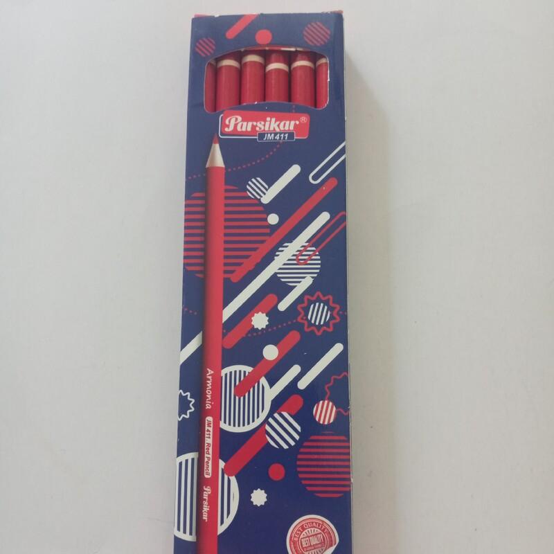 مداد قرمز پارسیکار بسته 12 تایی ایرانی 