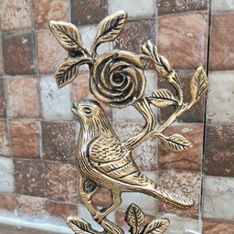 مجسمه پرنده و گل جنس برنج تزئینی و دکوری
