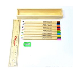  مداد رنگی 12 رنگ جعبه چوبی بنیتو

