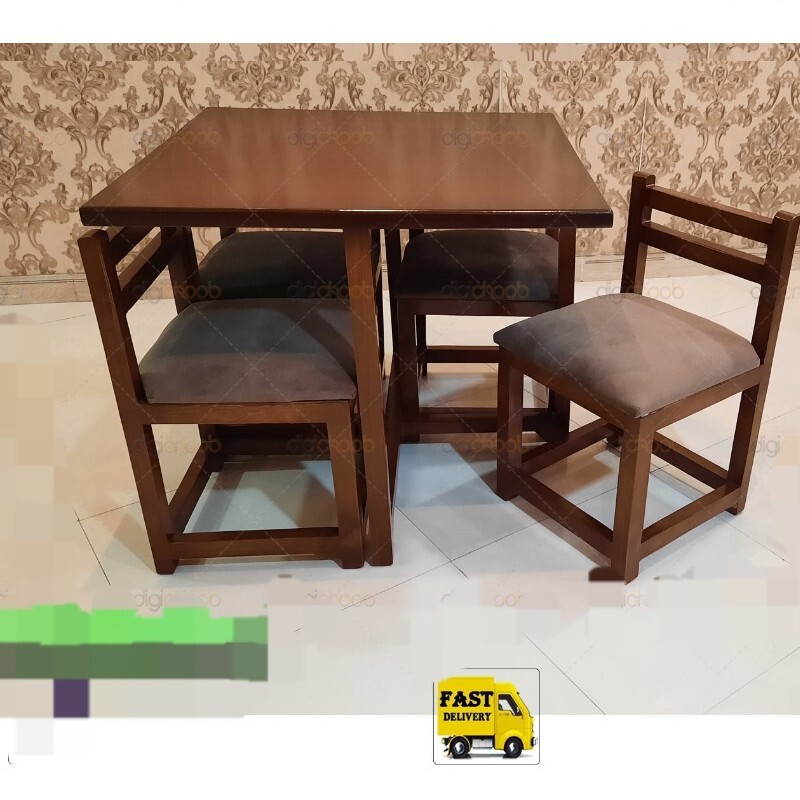 میز وصندلی نهارخوری کمجا4نفره مربع (هزینه ارسال بصورت پس کرایه ) امکان کنسلی ومرجوع وجود ندارد