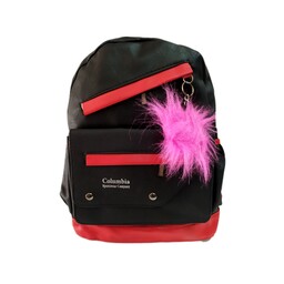 کیف و کوله چرمی Columbia جاسوئیچی دار 5 زیپ جیبدار اعلا  -  کیف دخترانه کیف مدرسه کوله مدرسه کوله دخترانه