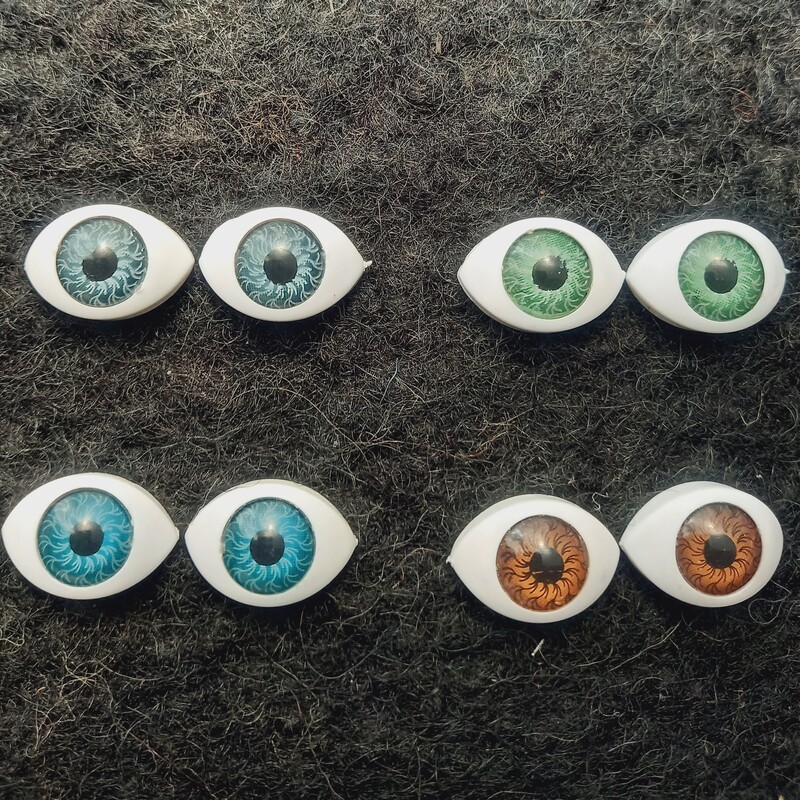 چشم رزینی قابدار  4 جفت در 4 رنگ مختلف مناسب عروسک سازی 
