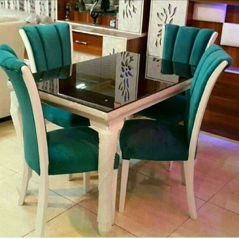 میز و صندلی نهارخوری  مدل شیاری ( هزینه ارسال با مشتری بصورت پسکرایه می باشد .)