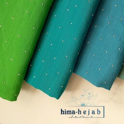 روسری نگیندار تناژ رنگی آبی و سبز