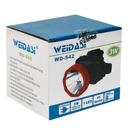 چراغ قوه هدلایت ویداسی 3 وات wd542 دارای کابل شارژ  .
