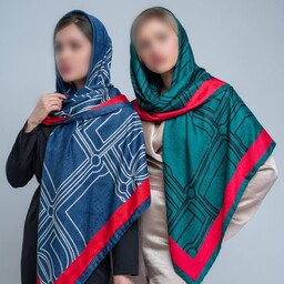 روسری ابریشم یونیک اعلا قواره بزرگ سه رنگ جذاب و نقش و طرح های سه بعدی