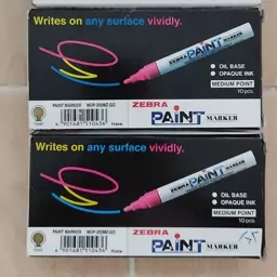 ماژیک متال مارکر طلایی زبرا (  PAINT MARKER ZEBRA) مخصوص نوشتن روی فلزات،چوب ،شیشه،سنگ و ... بسته 10 عددی