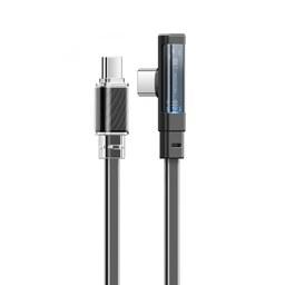 کابل USB-C مک دودو مدل 90Tyep-C to Type-C Transparent 65W طول 1.2 متر  مشکی