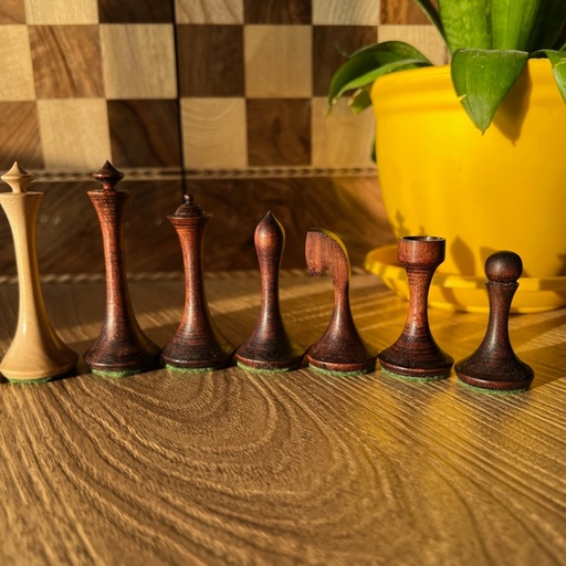 مهره شطرنج چوبی کلاسیک ساده 