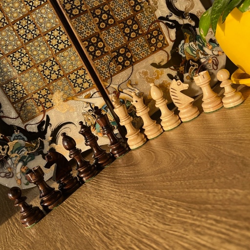 مهره شطرنج چوبی فدراسیون دستساز جدید