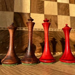 مهره شطرنج چوبی کلاسیک ساده رنگی