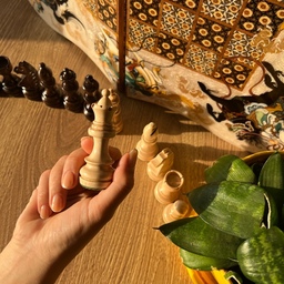 مهره شطرنج چوبی فدراسیونی وزنه دار دستساز