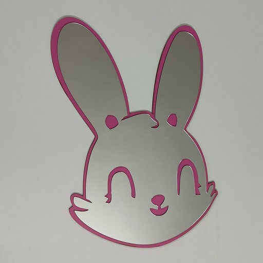 آینه دکوراتیو کودکانه طرح خرگوش همراه با تابلو خرگوش