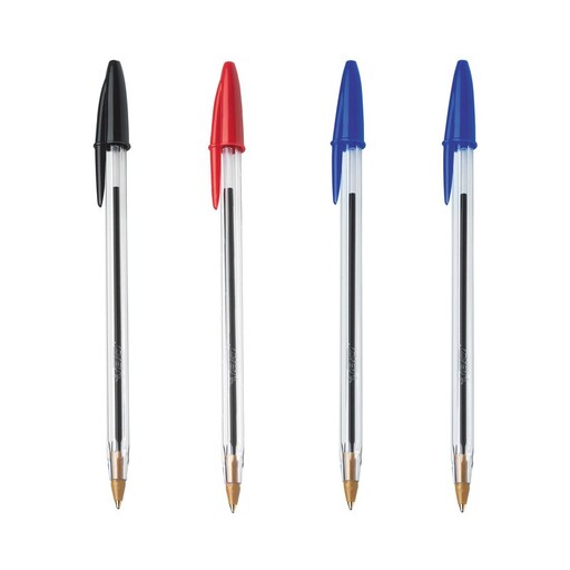 خودکار بیک کریستال 1.0 در چهار رنگ آبی مشکی قرمز سبز  